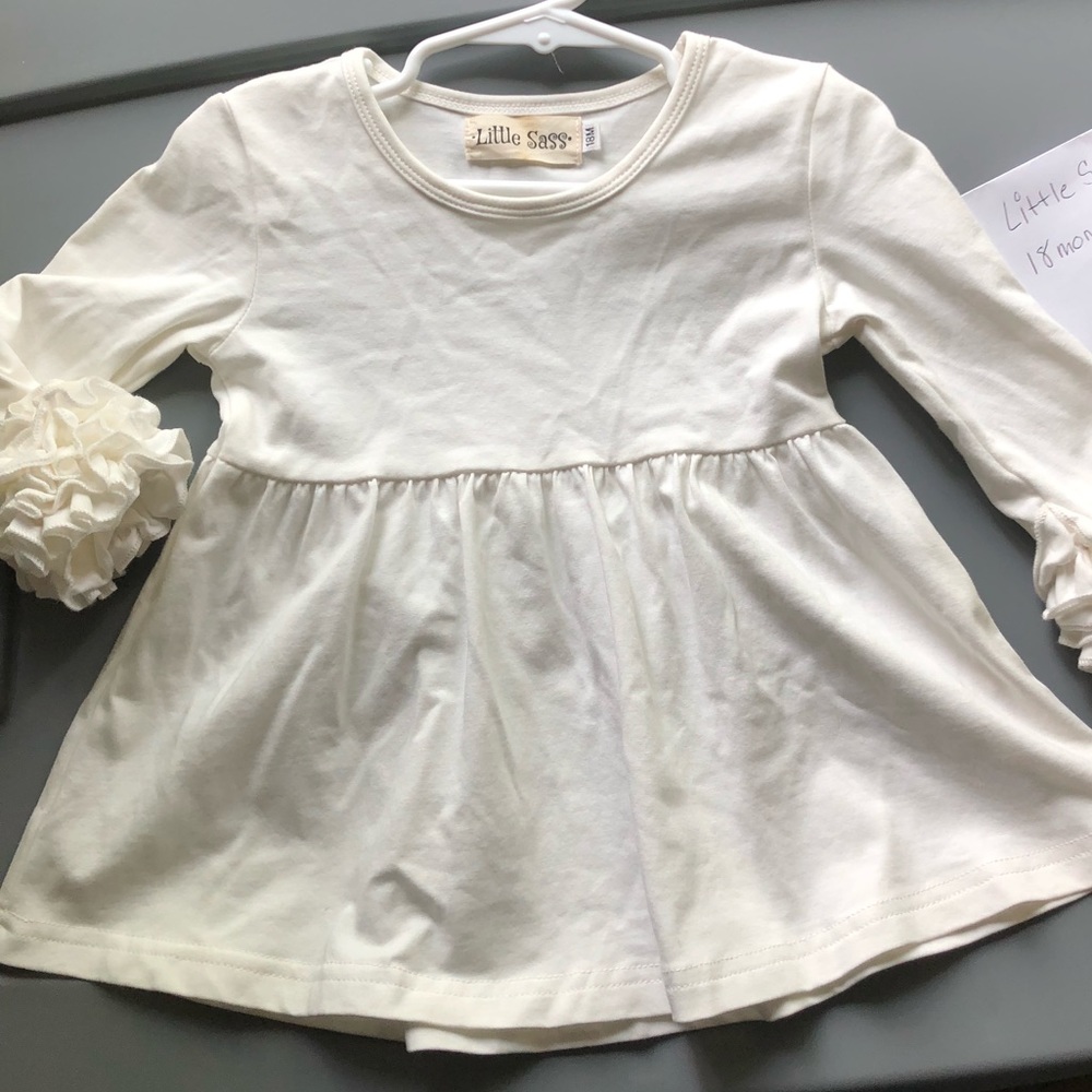 Little Sass Boutique Ruffle Sleeve Top 18 Months